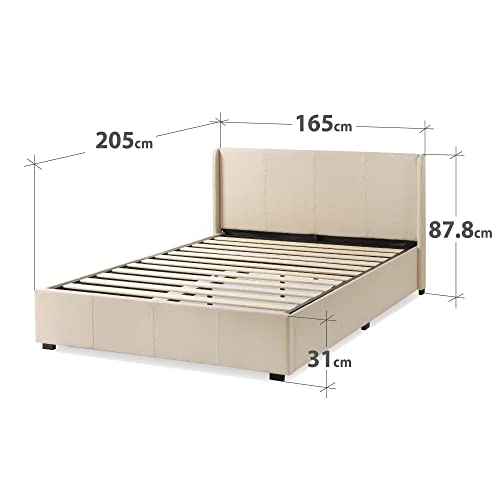 Zinus Maddon Bed 160 x 200 cm – Bed Frame Height 31 cm with